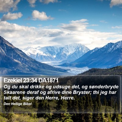 Ezekiel 23:34 DA1871 Bible Verse Image