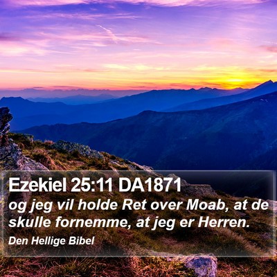 Ezekiel 25:11 DA1871 Bible Verse Image