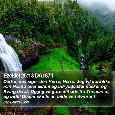 Ezekiel 25:13 DA1871 Bible Verse Image