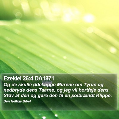 Ezekiel 26:4 DA1871 Bible Verse Image