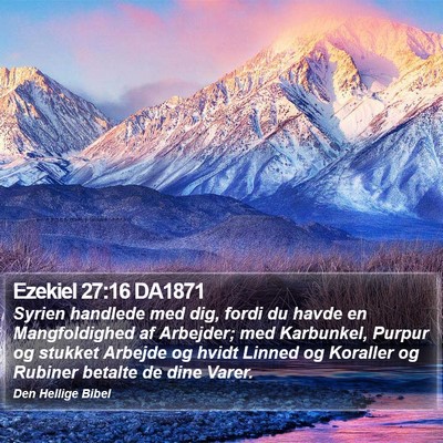 Ezekiel 27:16 DA1871 Bible Verse Image