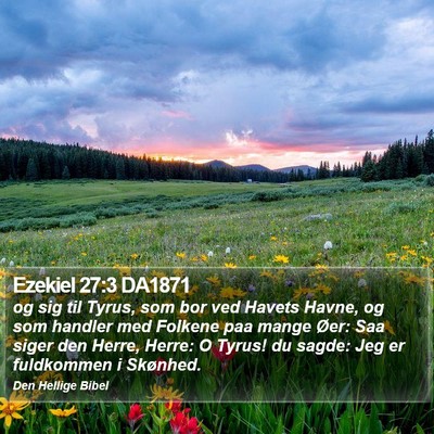 Ezekiel 27:3 DA1871 Bible Verse Image