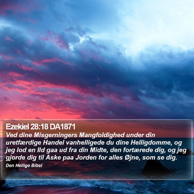 Ezekiel 28:18 DA1871 Bible Verse Image