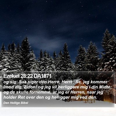 Ezekiel 28:22 DA1871 Bible Verse Image