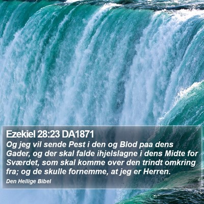 Ezekiel 28:23 DA1871 Bible Verse Image