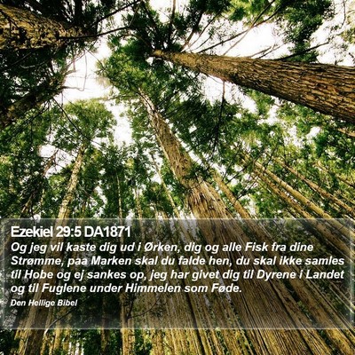 Ezekiel 29:5 DA1871 Bible Verse Image