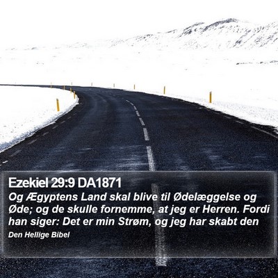 Ezekiel 29:9 DA1871 Bible Verse Image