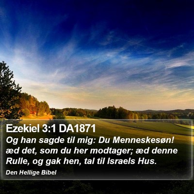 Ezekiel 3:1 DA1871 Bible Verse Image
