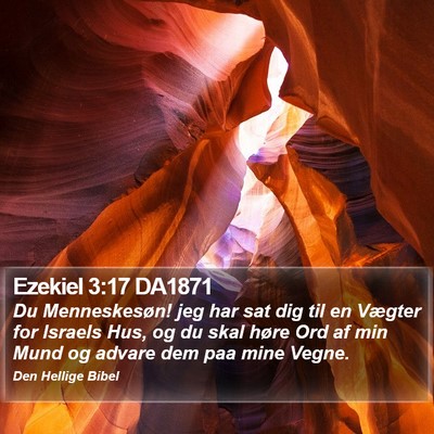 Ezekiel 3:17 DA1871 Bible Verse Image