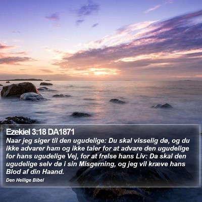 Ezekiel 3:18 DA1871 Bible Verse Image