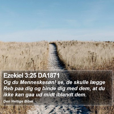 Ezekiel 3:25 DA1871 Bible Verse Image