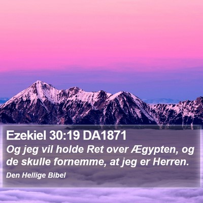 Ezekiel 30:19 DA1871 Bible Verse Image