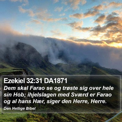 Ezekiel 32:31 DA1871 Bible Verse Image