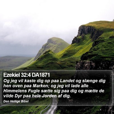 Ezekiel 32:4 DA1871 Bible Verse Image