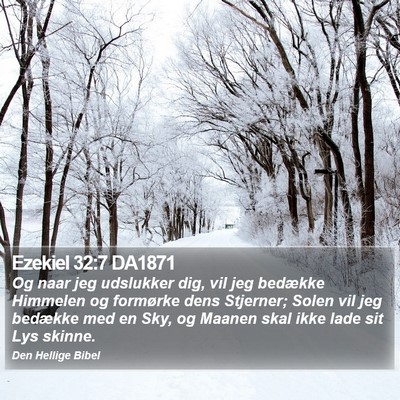 Ezekiel 32:7 DA1871 Bible Verse Image