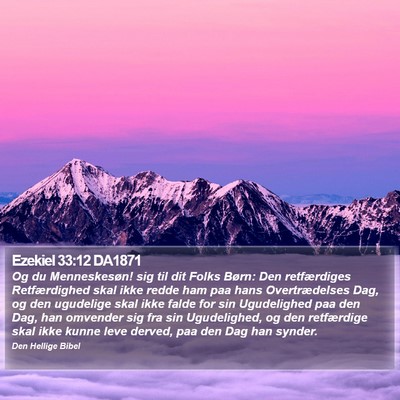 Ezekiel 33:12 DA1871 Bible Verse Image