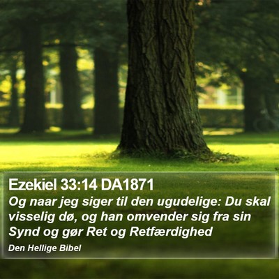 Ezekiel 33:14 DA1871 Bible Verse Image