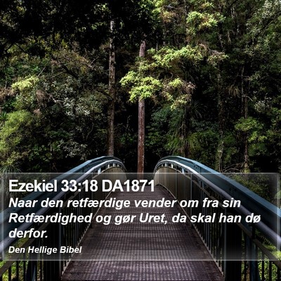 Ezekiel 33:18 DA1871 Bible Verse Image