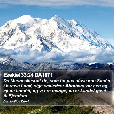 Ezekiel 33:24 DA1871 Bible Verse Image