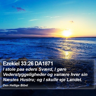 Ezekiel 33:26 DA1871 Bible Verse Image