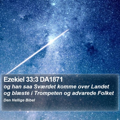Ezekiel 33:3 DA1871 Bible Verse Image