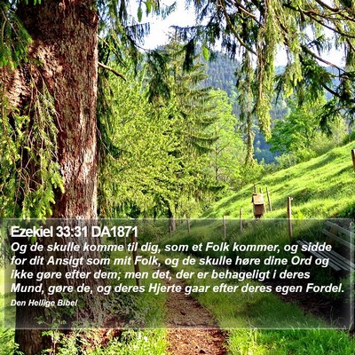 Ezekiel 33:31 DA1871 Bible Verse Image