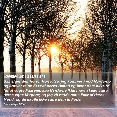 Ezekiel 34:10 DA1871 Bible Verse Image