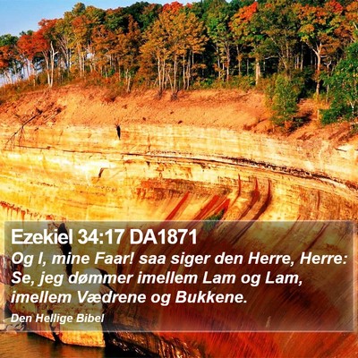 Ezekiel 34:17 DA1871 Bible Verse Image