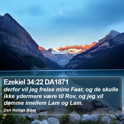 Ezekiel 34:22 DA1871 Bible Verse Image