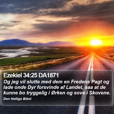 Ezekiel 34:25 DA1871 Bible Verse Image
