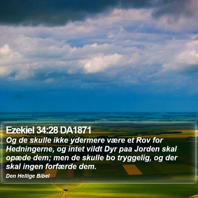 Ezekiel 34:28 DA1871 Bible Verse Image