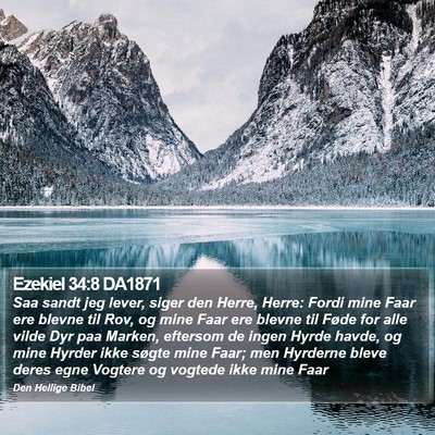 Ezekiel 34:8 DA1871 Bible Verse Image