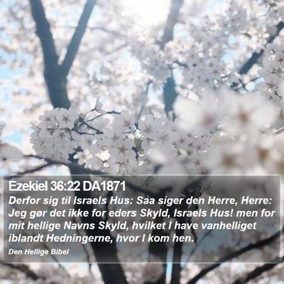 Ezekiel 36:22 DA1871 Bible Verse Image
