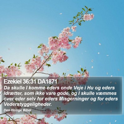 Ezekiel 36:31 DA1871 Bible Verse Image