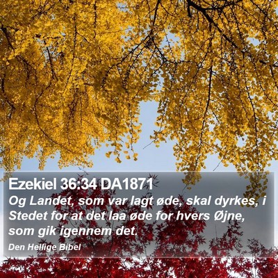 Ezekiel 36:34 DA1871 Bible Verse Image