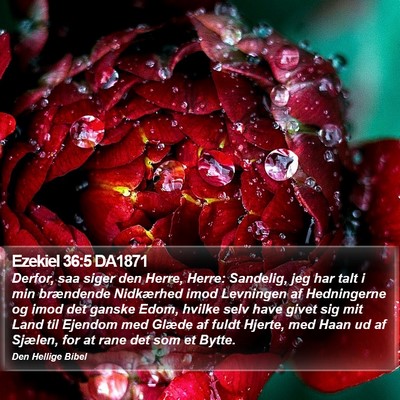 Ezekiel 36:5 DA1871 Bible Verse Image