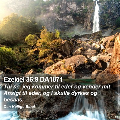 Ezekiel 36:9 DA1871 Bible Verse Image