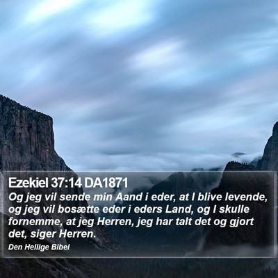 Ezekiel 37:14 DA1871 Bible Verse Image