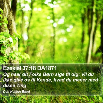 Ezekiel 37:18 DA1871 Bible Verse Image