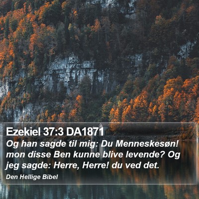Ezekiel 37:3 DA1871 Bible Verse Image