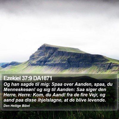 Ezekiel 37:9 DA1871 Bible Verse Image