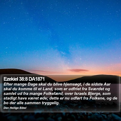 Ezekiel 38:8 DA1871 Bible Verse Image