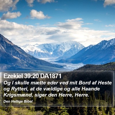 Ezekiel 39:20 DA1871 Bible Verse Image