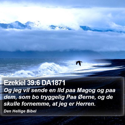 Ezekiel 39:6 DA1871 Bible Verse Image