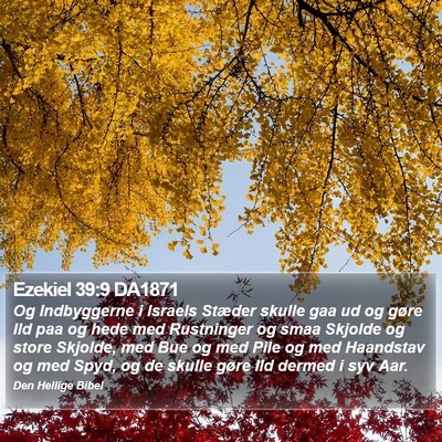 Ezekiel 39:9 DA1871 Bible Verse Image