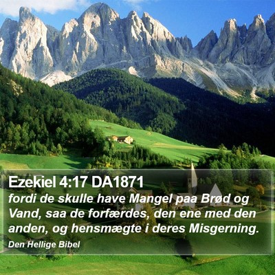 Ezekiel 4:17 DA1871 Bible Verse Image