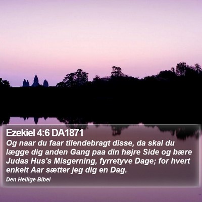 Ezekiel 4:6 DA1871 Bible Verse Image