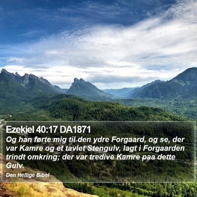 Ezekiel 40:17 DA1871 Bible Verse Image