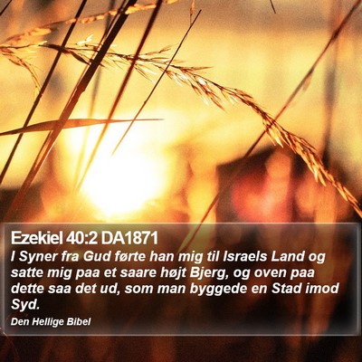 Ezekiel 40:2 DA1871 Bible Verse Image