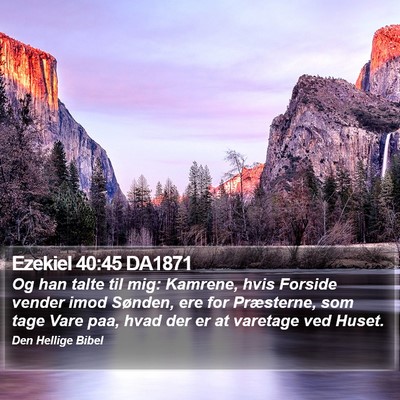 Ezekiel 40:45 DA1871 Bible Verse Image